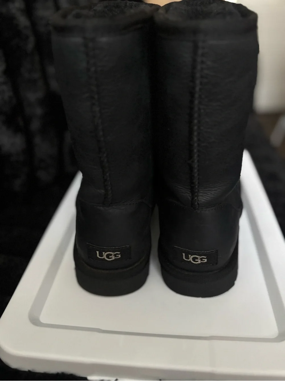 Women’s US 10 Black Leather UGG Boots